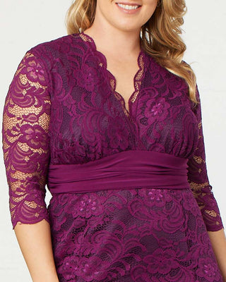 Screen Siren Lace Evening Gown in Amethyst