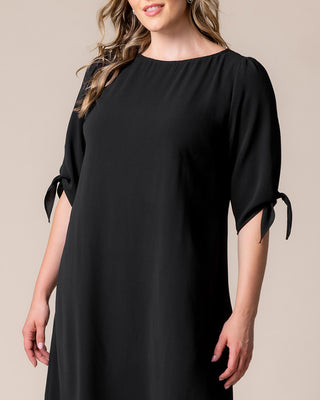 Women's Plus Size Manhattan A-Line Shift Dress in Black Noir