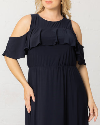 Piper Cold Shoulder Maxi Dress  in Nouveau Navy