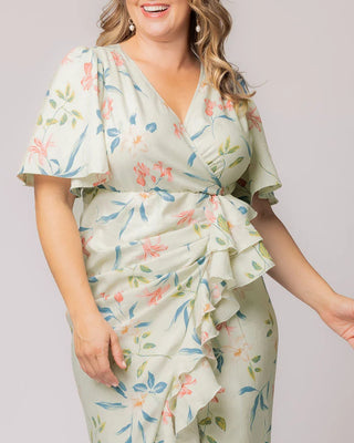 Alexandra Faux Wrap Gown - Sale! in Lush Lily Print