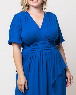 Indie Flair Maxi Dress in Cobalt Blue