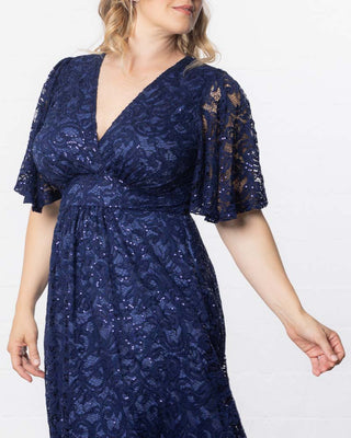 Starry Sequined Lace Cocktail Dress