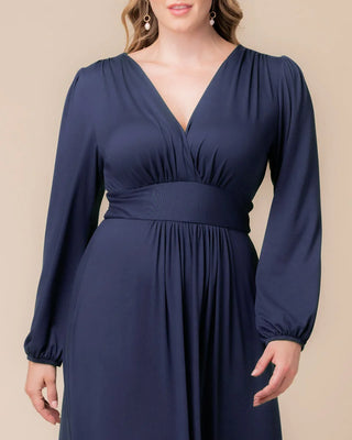 Kelsey Long Sleeve Maxi Dress in Nouveau Navy