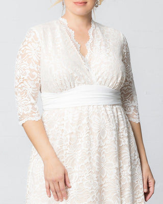 Amour Lace Wedding Gown in Ivory Lace/Nude Lining