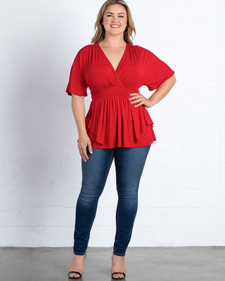 Promenade Top in Ruby Rendezvous