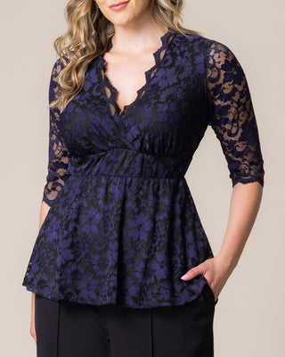 Limited Edition Luxe Lace Top in Violet Noir