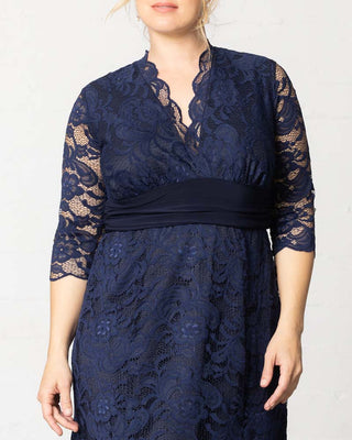 Screen Siren Lace Evening Gown  in Nocturnal Navy