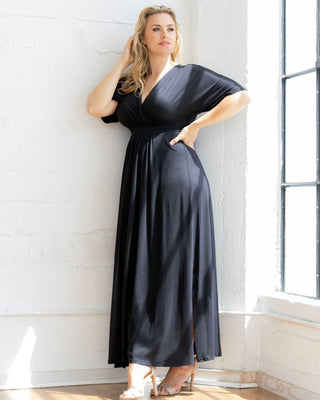 Vienna Maxi Dress in Black Noir