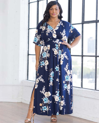 Vienna Maxi Dress in Navy Floral