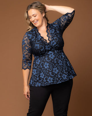 Limited Edition Luxe Lace Top in Twilight Noir