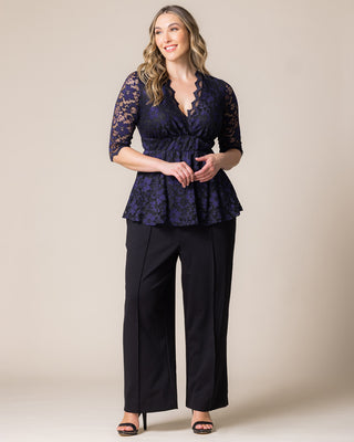 Limited Edition Luxe Lace Top in Violet Noir