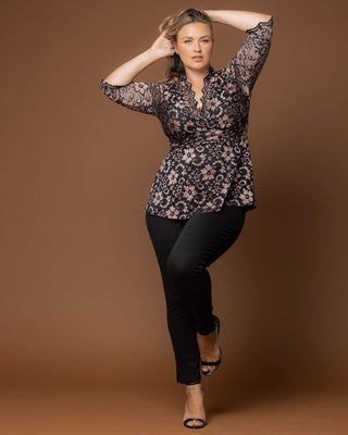 Limited Edition Luxe Lace Top in Rose Gold Lace