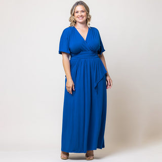 Indie Flair Maxi Dress in Cobalt Blue