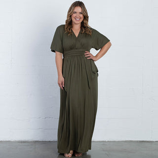 Indie Flair Maxi Dress in Olive