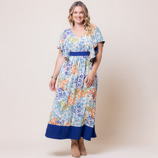 Mediterranean Breeze Boho Maxi Dress in Santorini