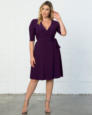 Essential Wrap Dress in Plum Passion