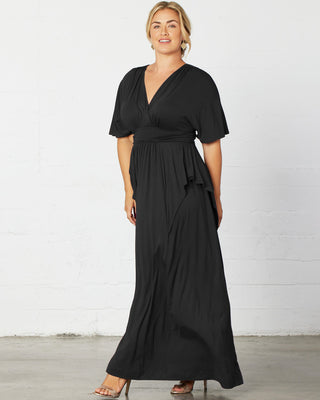 Indie Flair Maxi Dress in Black Noir