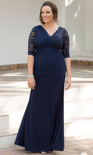 Soiree Evening Gown  in Nocturnal Navy