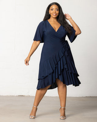 Miranda Wrap Dress - Sale! in Navy