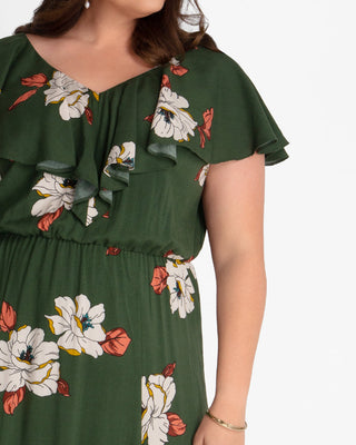 Willow Maxi Dress - Final Sale! in Olive Flowers