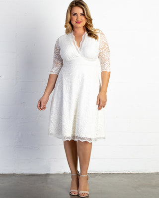 Bella Lace Dress  in Ivory