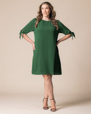 Women's Plus Size Manhattan A-Line Shift Dress in Clover Green