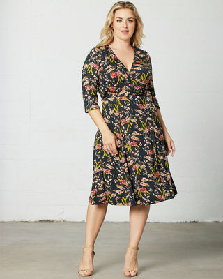 Essential Wrap Dress in Midnight Meadow Print