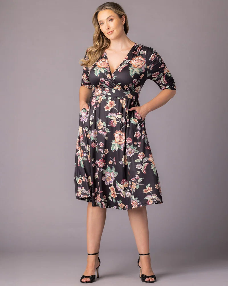 Kiyonna Women's Plus Size Gabriella Dress, Black, 2X Kiyonna Women's Plus Size Gabriella Dress, Black, 2X