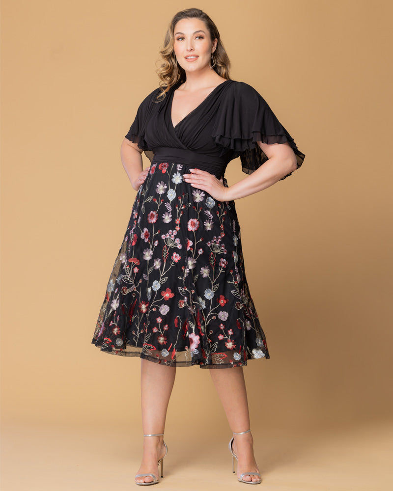 Lillian Embroidered Cocktail Dress