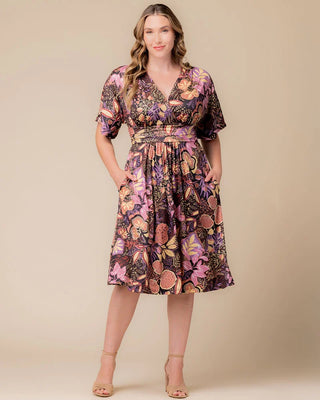 Gia Midi Dress in Autumn Wonderland