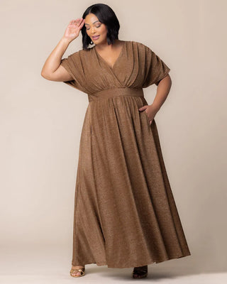 Geneva Evening Gown in Mocha Sparkle