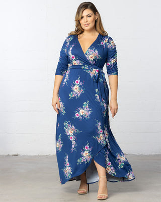 Meadow Dream Maxi Dress in Blue Floral Print