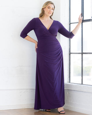 Gala Glam Evening Gown in Imperial Plum