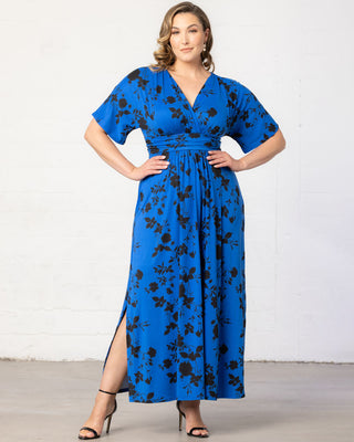 Vienna Maxi Dress  in Blue Floral Impressions