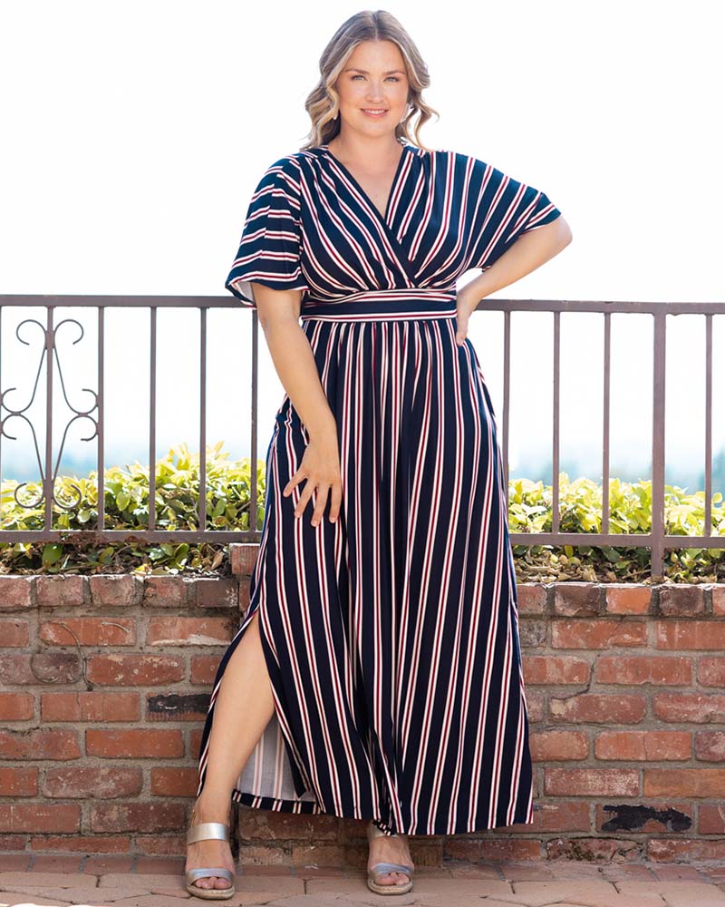 Nautical maxi dress deals