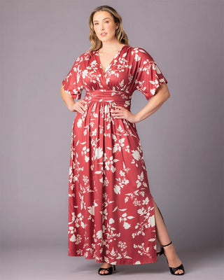 Vienna Maxi Dress in Red Blooms