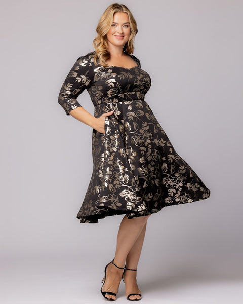 Kiyonna Plus Size Royal Sweetheart Cocktail Dress