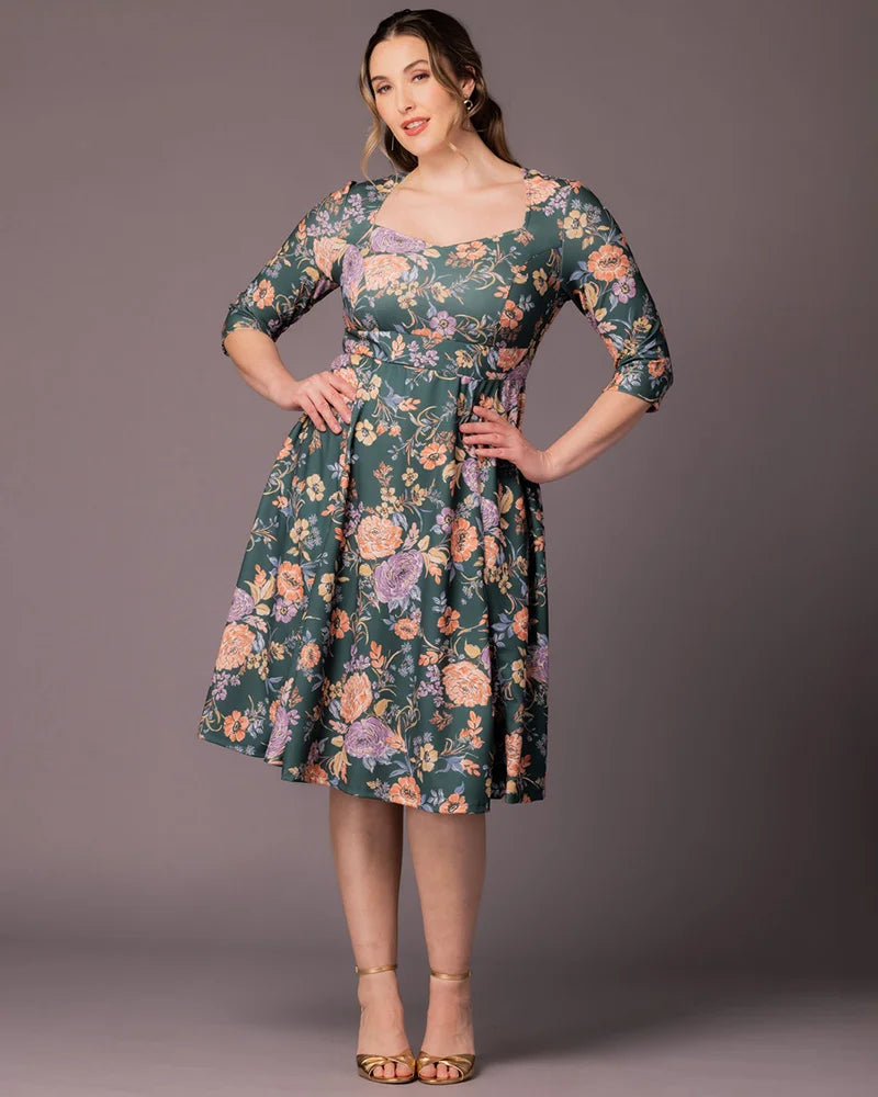 Plus Size Royal Sweetheart Cocktail Dress - Kiyonna Plus Size Royal Sweetheart Cocktail Dress - Kiyonna
