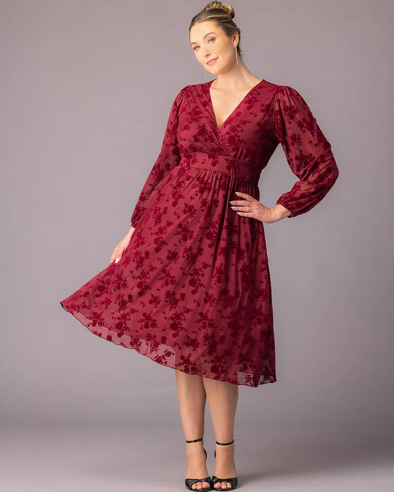 mesh midi dress plus size Connected Plus Size Printed Mesh Midi Dress - Olv