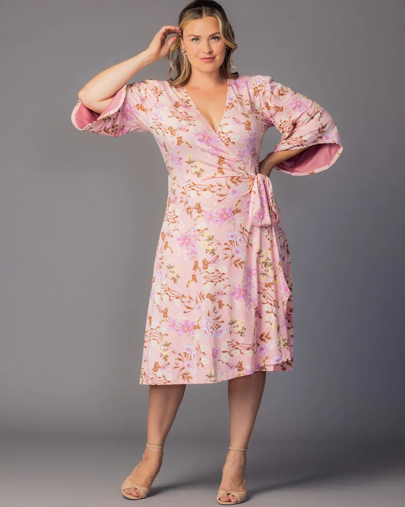 silk wrap dress plus size Plus size wrap dress | Silk dress with pockets| church dress| Plus size formal dresses | Long dress with pockets