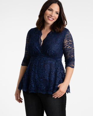 Linden Lace Top - Sale! in Nouveau Navy