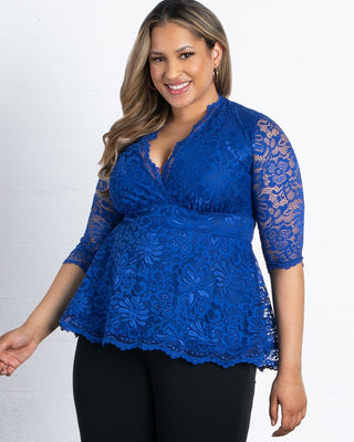 Linden Lace Top - Sale! in Sapphire
