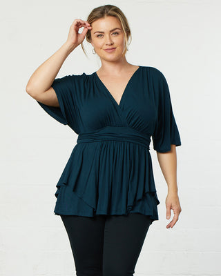 Promenade Top in Deep Teal