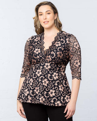 Limited Edition Luxe Lace Top in Rose Gold Lace