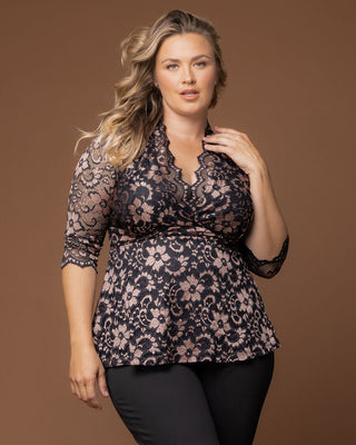 Limited Edition Luxe Lace Top in Rose Gold Lace
