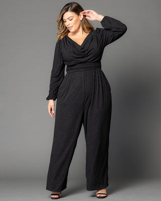 Natalia Cowl Neck Jumpsuit in Midnight Star