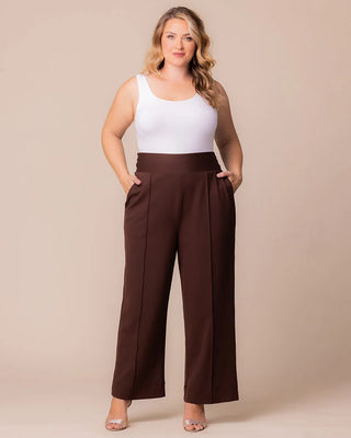Polished Ponte Pants in Chocolate