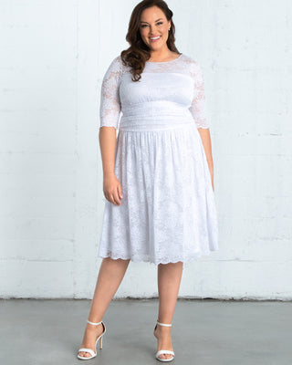 Aurora Lace Dress  in White