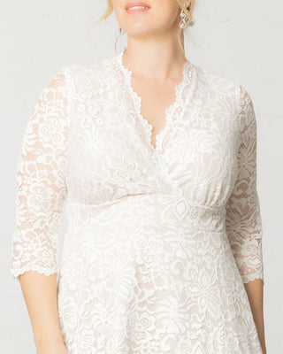 Bella Lace Dress  in Ivory Lace/Nude Lining