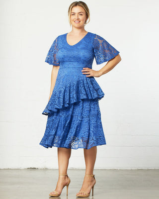 Lace Affair Cocktail Dress  in Blue Moon